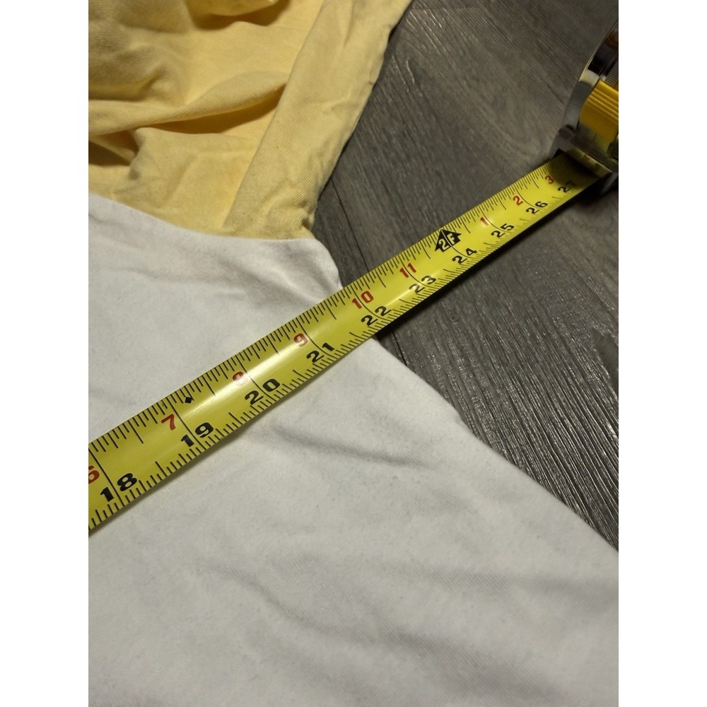 Brooks Brothers Men's XL White Yellow Baseball Tee Shirt Long Sleeve Logo - Picture 4 of 6